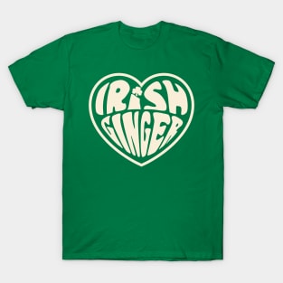 Irish Ginger Irish Redhead Girl Heart St. Patricks Day T-Shirt